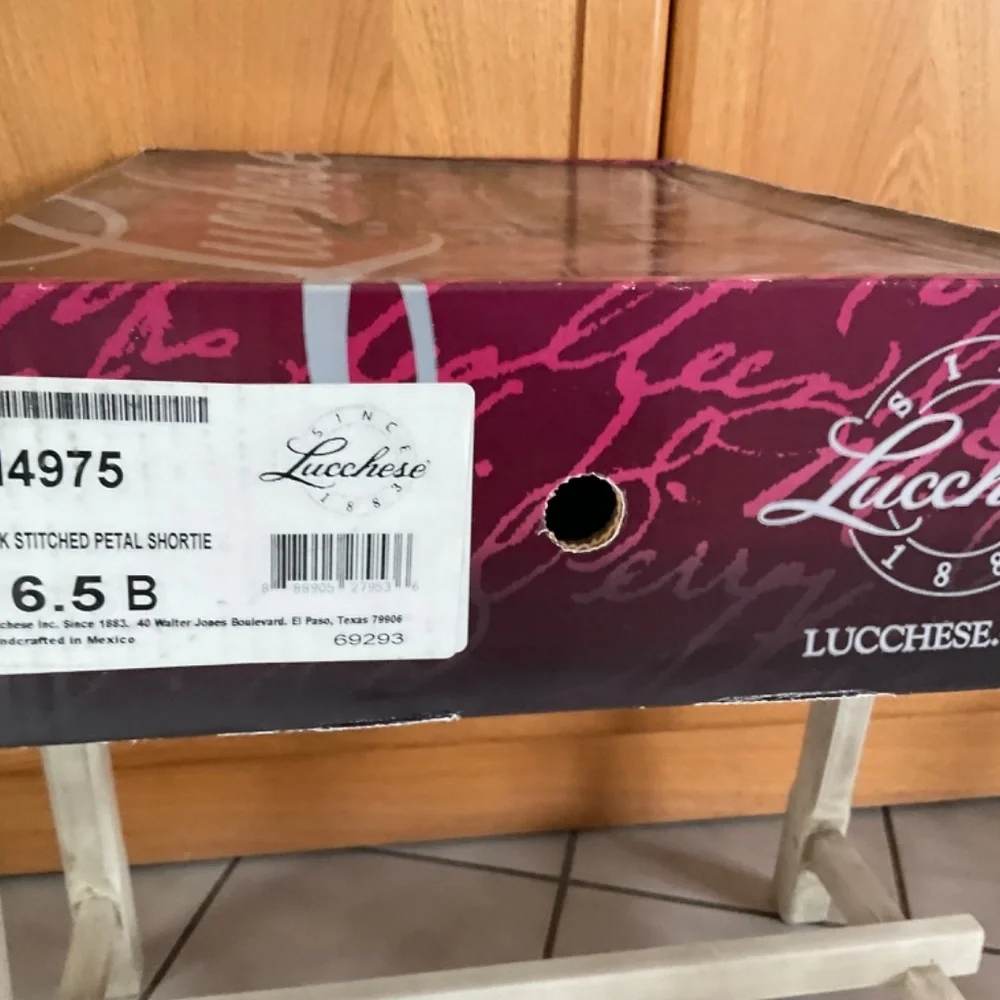 New Lucchese Studded Shorty Boot in Vamp Color Pink - Picture 8 of 10